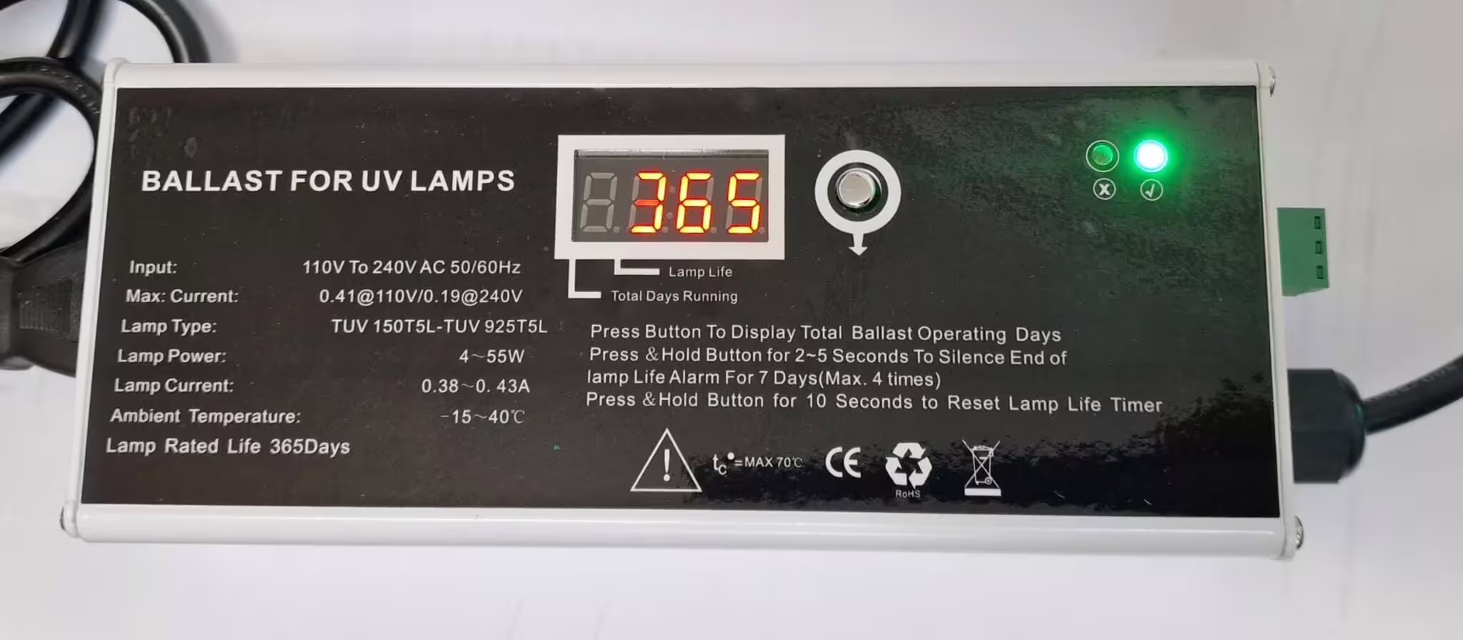 Sterilizator UV 55 W cu afisaj numar zile functionare